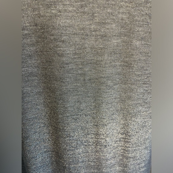 Silver Mid-length Open Front Sweater with Belt - Picture 8 of 10